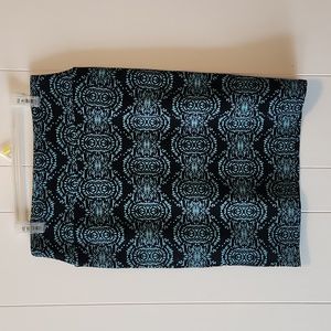 Lularoe Pencil Skirt - Black and Teal